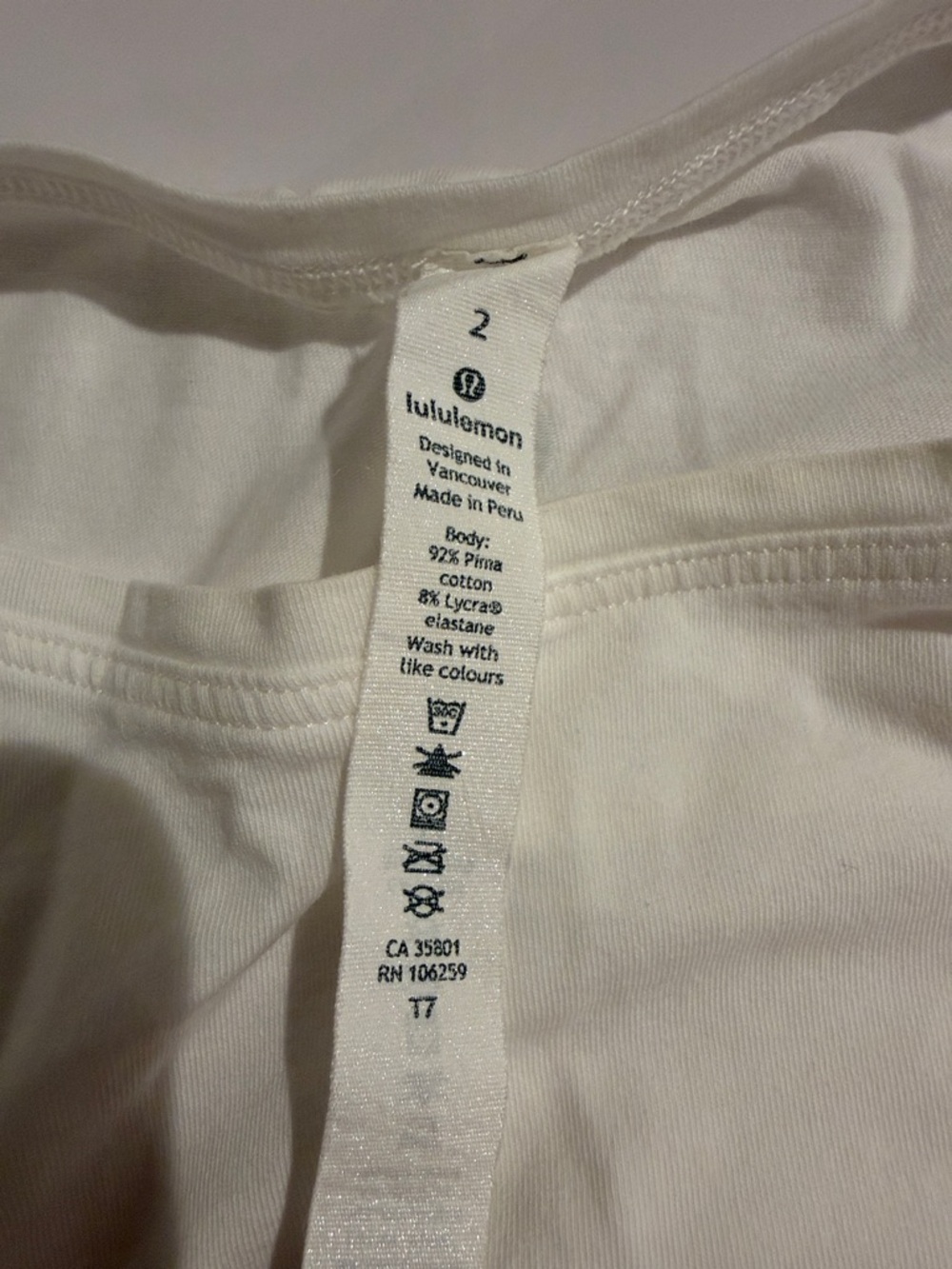 Lululemon White Racerback Tank Top - Picture 2 of 6